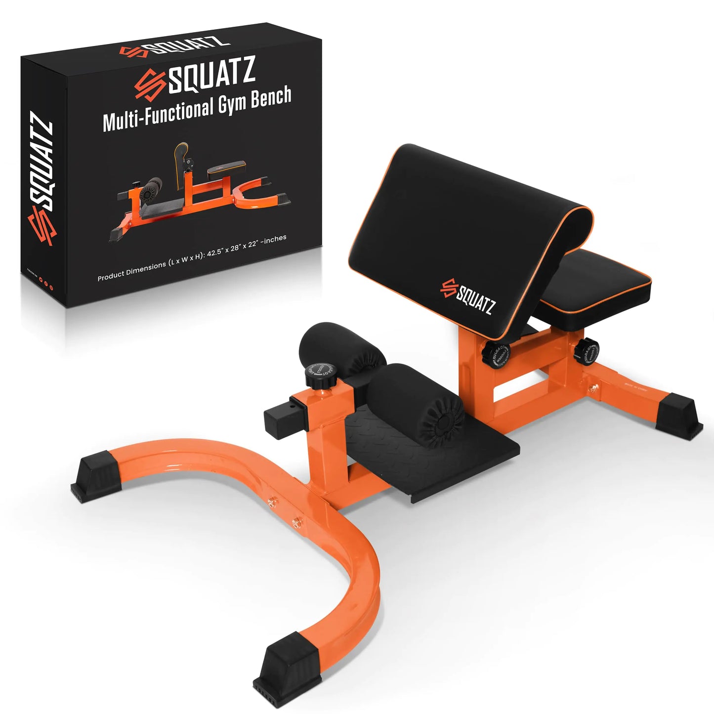 Sissy Squat Machine & Preacher Curl Bench - 2-in-1 Home Gym Station