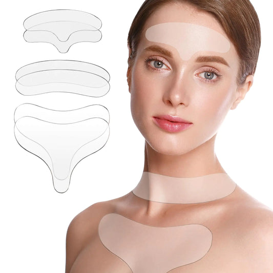 Forehead & Neck Wrinkle Patches Anti Wrinkle Patches for Frown Neck & Chest Silicone Patches for Wrinkles Reusable Neck Mask & Line Remover for Expression Line and Side Sleeper Overnight